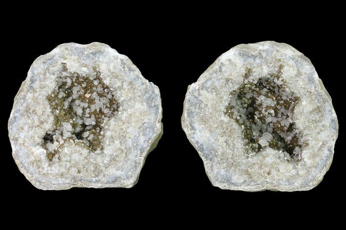 Keokuk Calcite Geode with Iridescent Chalcopyrite - Missouri #144727